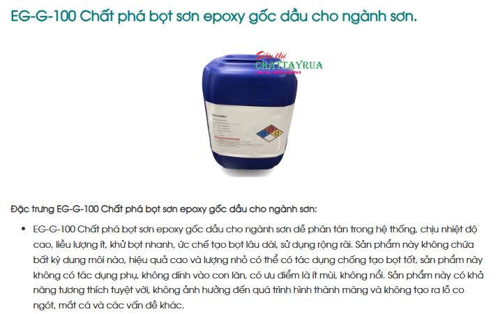 EG-G-100 Chất phá bọt sơn epoxy gốc dầu cho ngành sơn.